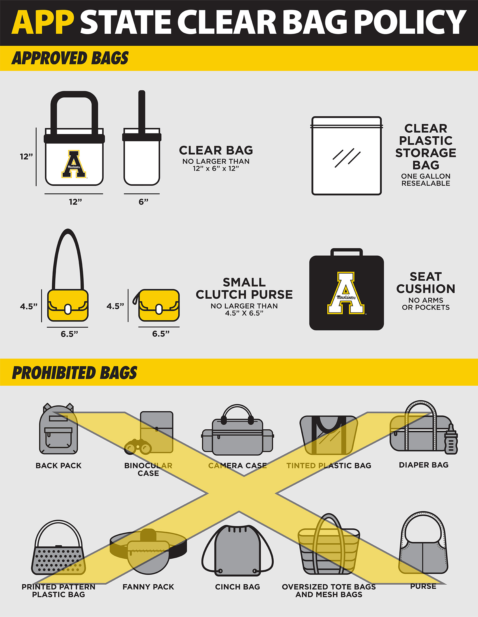 App State Clear Bag Policy App State Clear Bag Policy